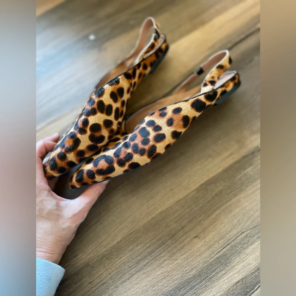 Nordstroms - halogen faux fur leopard slingbacks - Picture 7 of 9